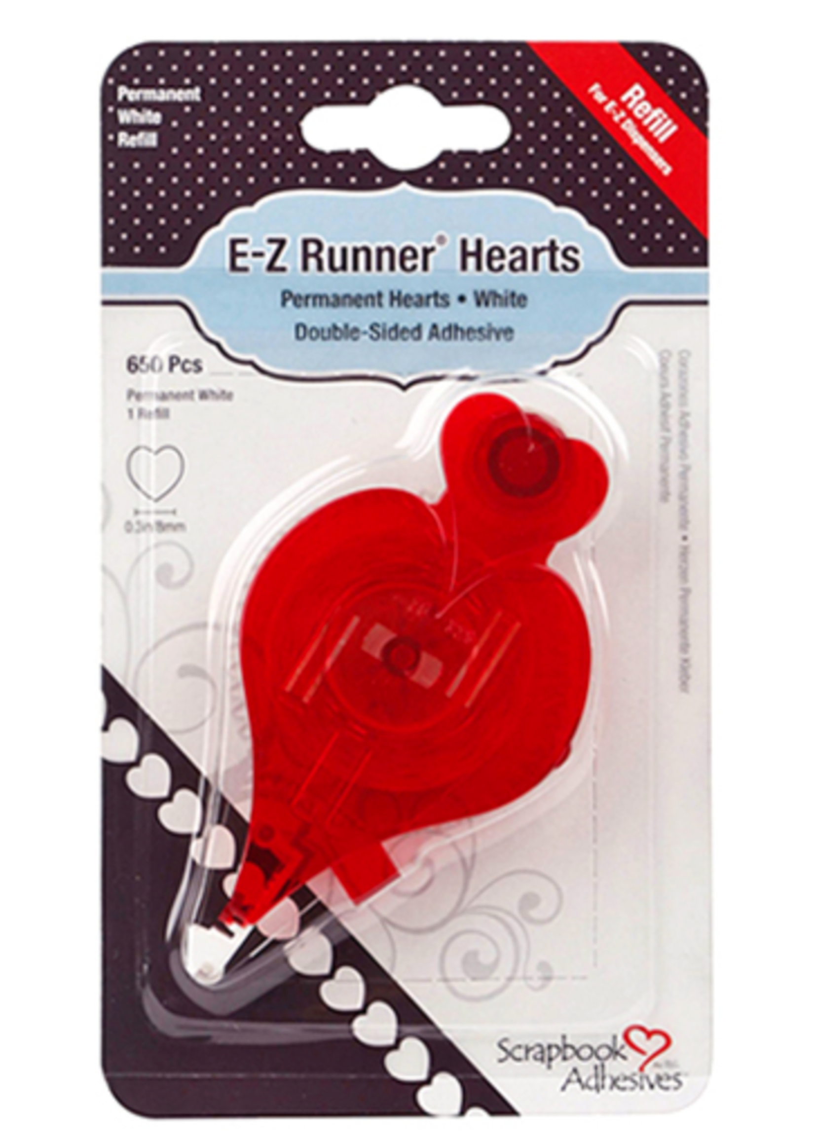 scrapbook adhesives EZ Runner:  Hearts Refill