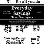 LDRS Everyday Sayings 4x9 Toner Sentiments Paper Pack
