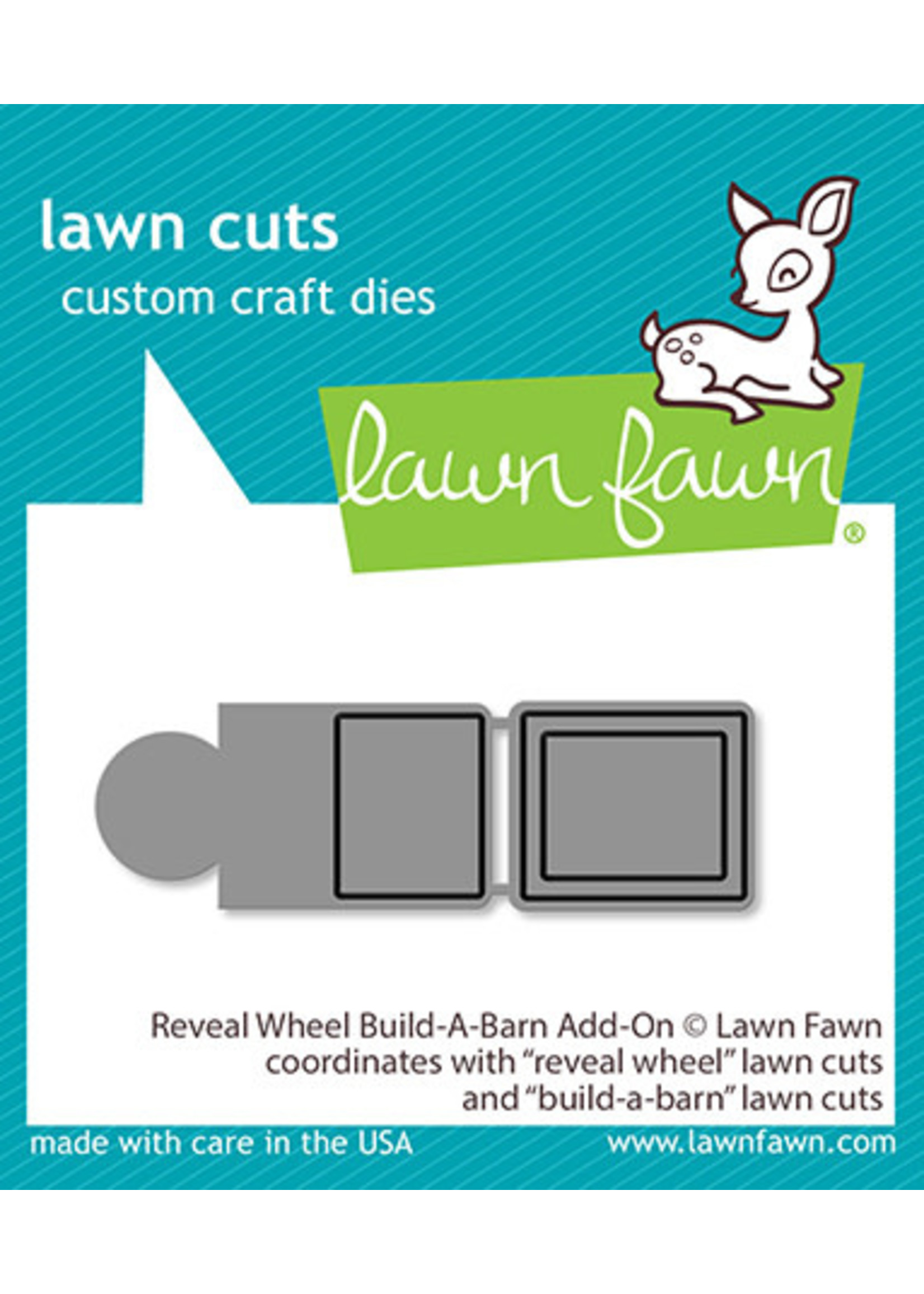 Lawn Fawn reveal wheel build-a-barn add-on die