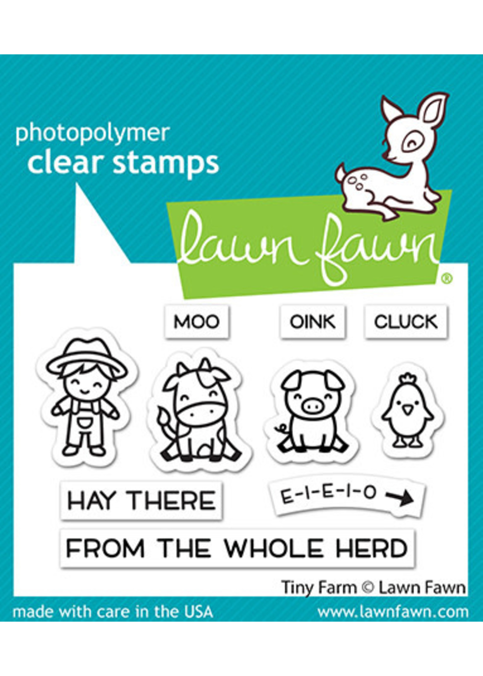 Lawn Fawn tiny farm stamp