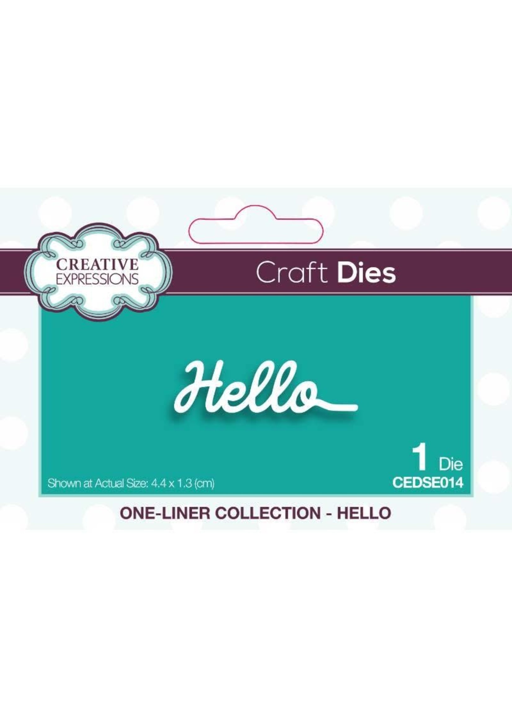 Creative Expressions Hello one Liner Craft Die