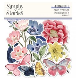 Simple Stories Simple Vintage Indigo Garden - Floral Bits & Pieces