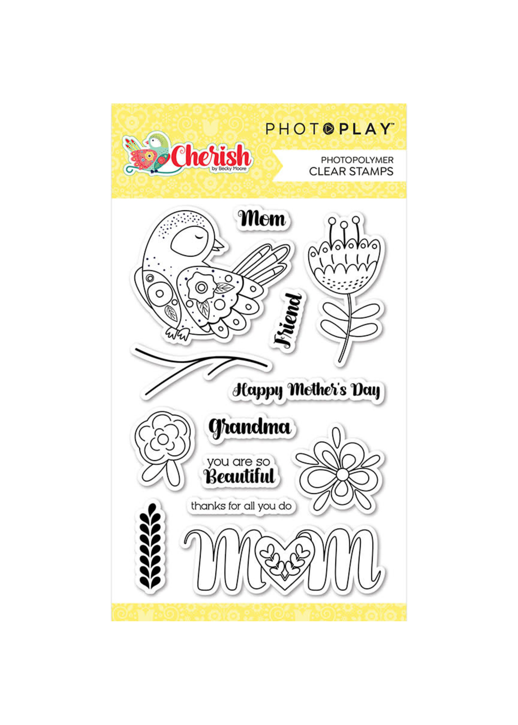 Photoplay Cherish: 4"x6" Stamp Set