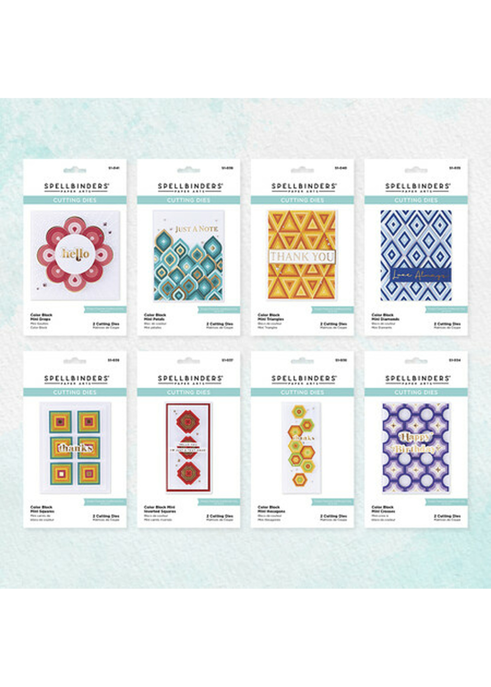 spellbinders I Want it All!: Color Block Mini Shapes Dies