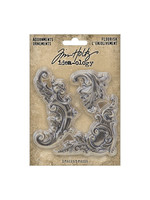 Tim Holtz Flourish:  Metal Adornments 3/Pkg