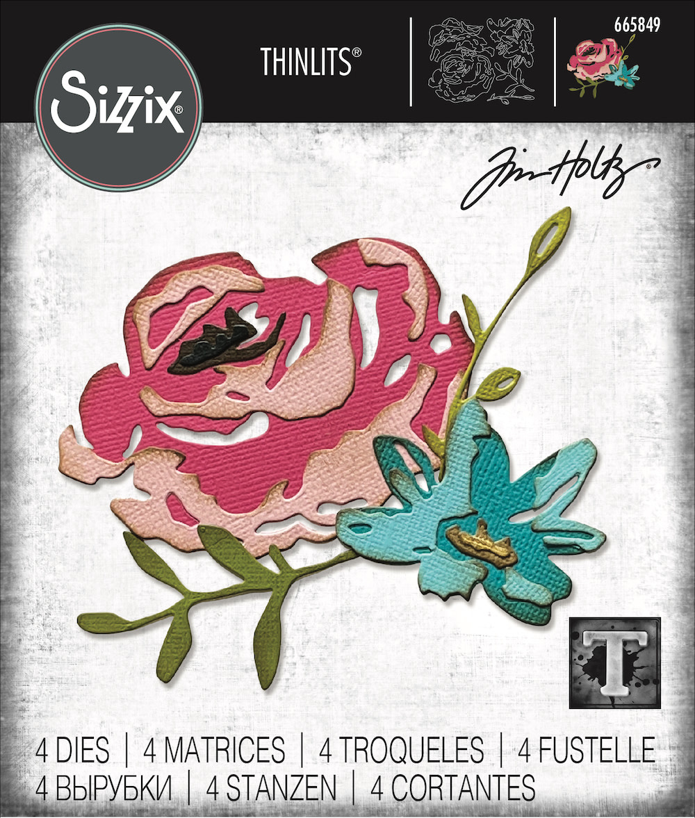 Sizzix Brushstroke Flowers #4 Thinlits® Die Set - Creative