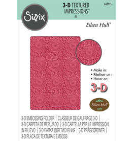 sizzix Crochet Mandala 3-D Textured Impressions® Embossing Folder