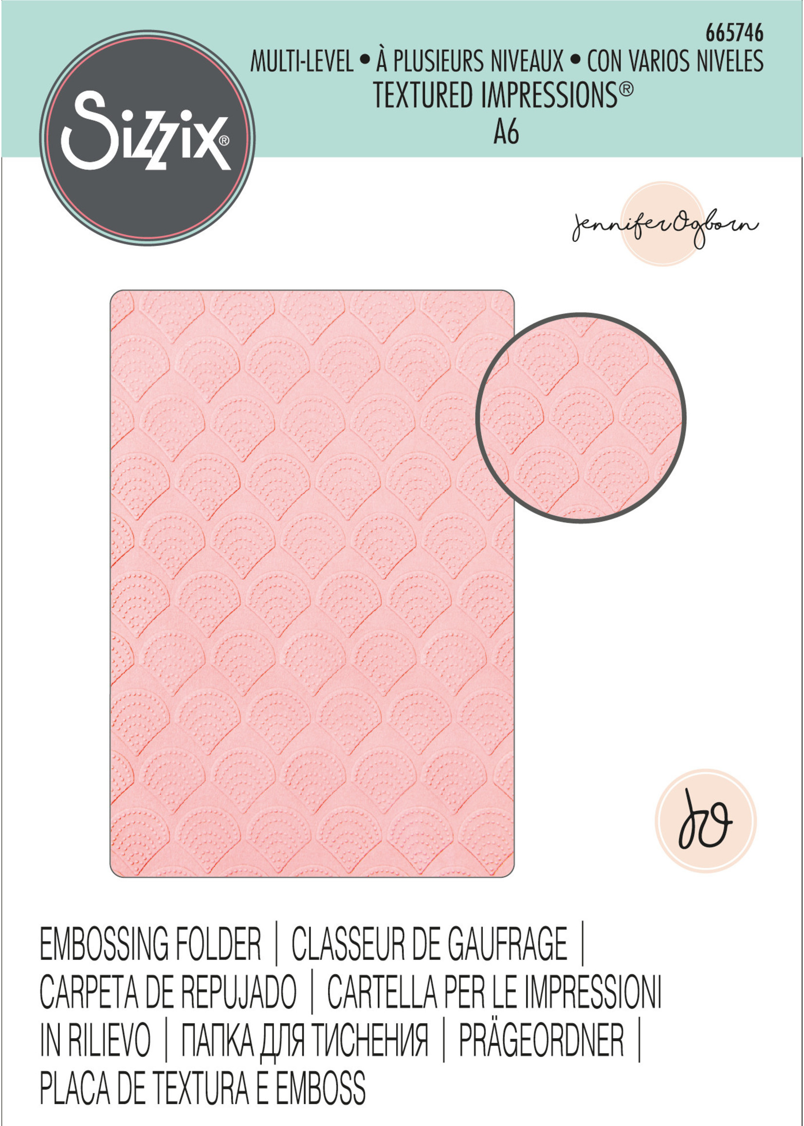 Sizzix Fan Tiles Multi-Level Textured Impressions® Embossing Folder