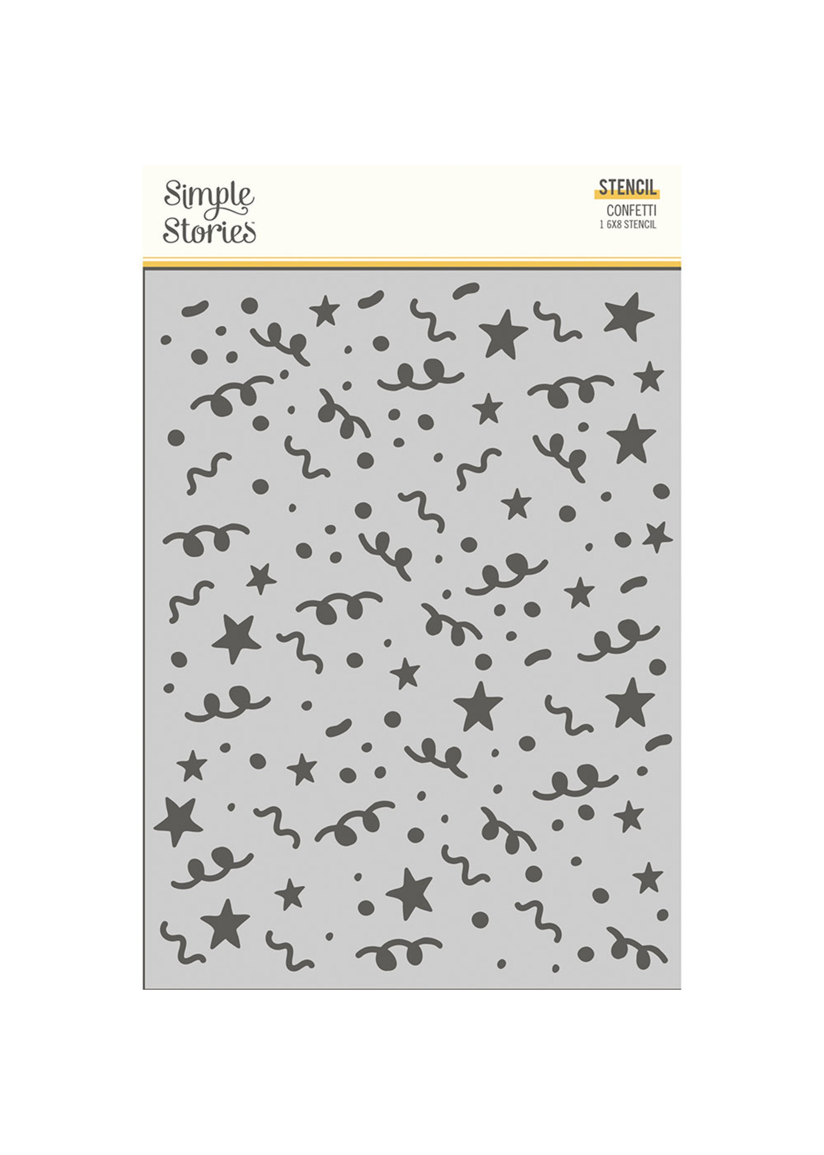Simple Stories Celebrate! - 6x8 Stencil - Confetti