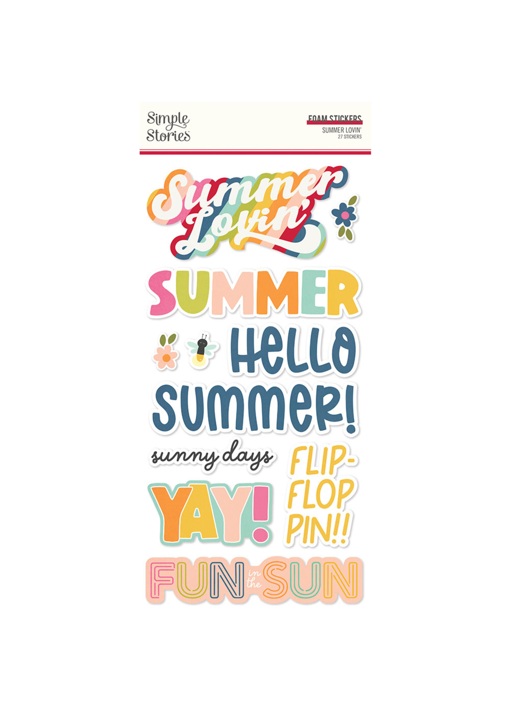 Simple Stories Summer Lovin' - Foam Stickers
