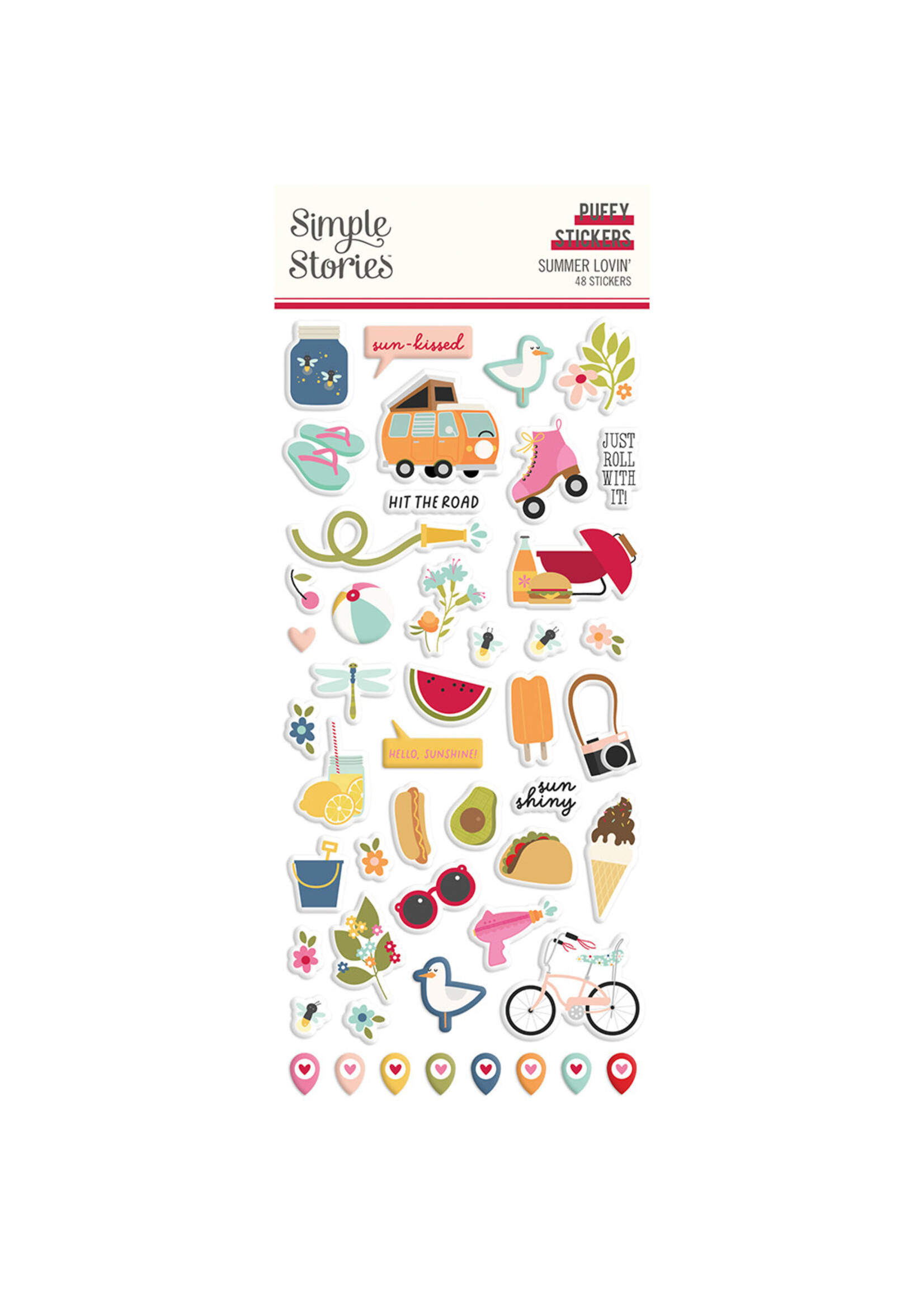 Simple Stories Summer Lovin' - Puffy Stickers
