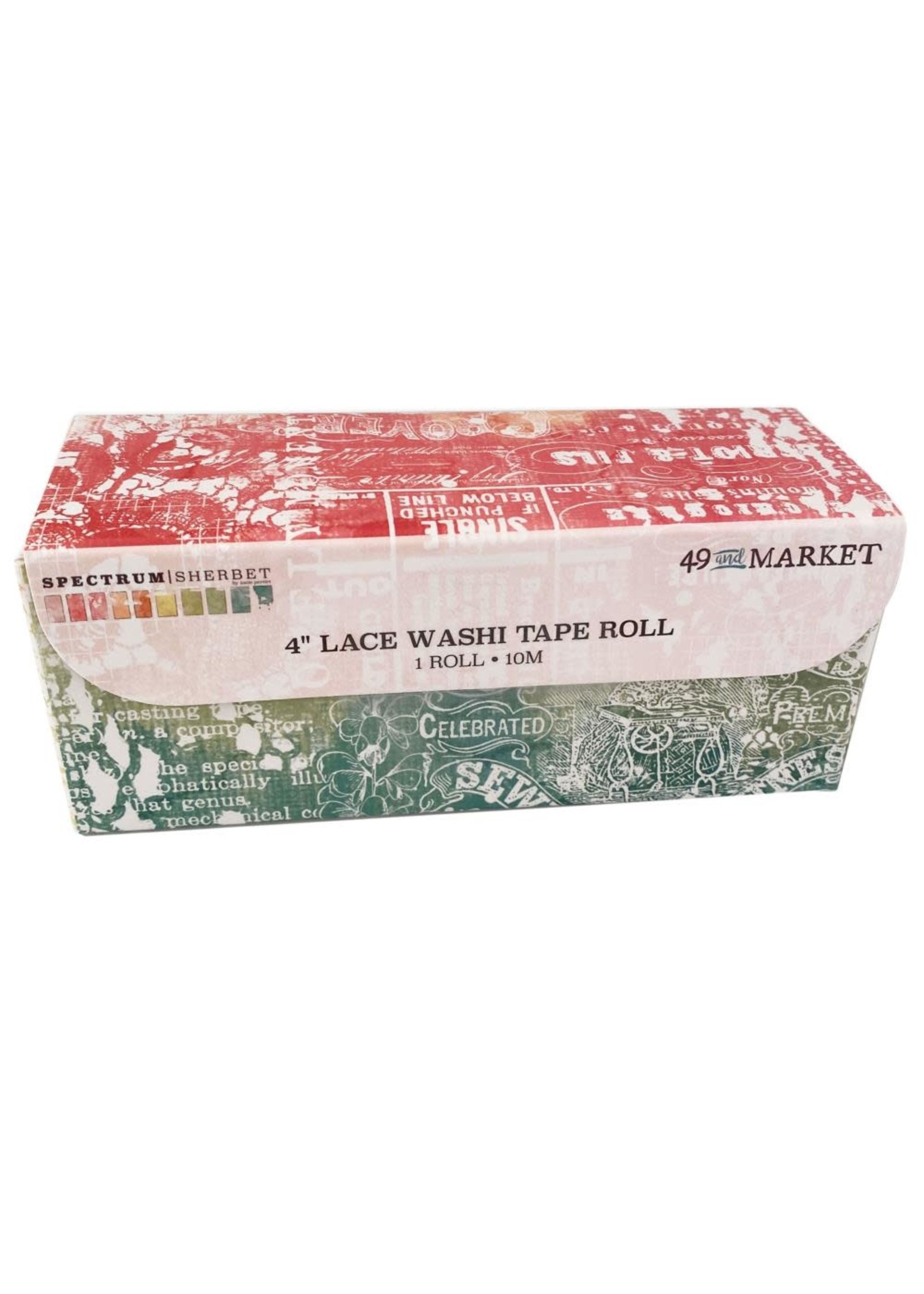 49 and Market Spectrum Sherbet 4" Washi Tape Roll:Lace