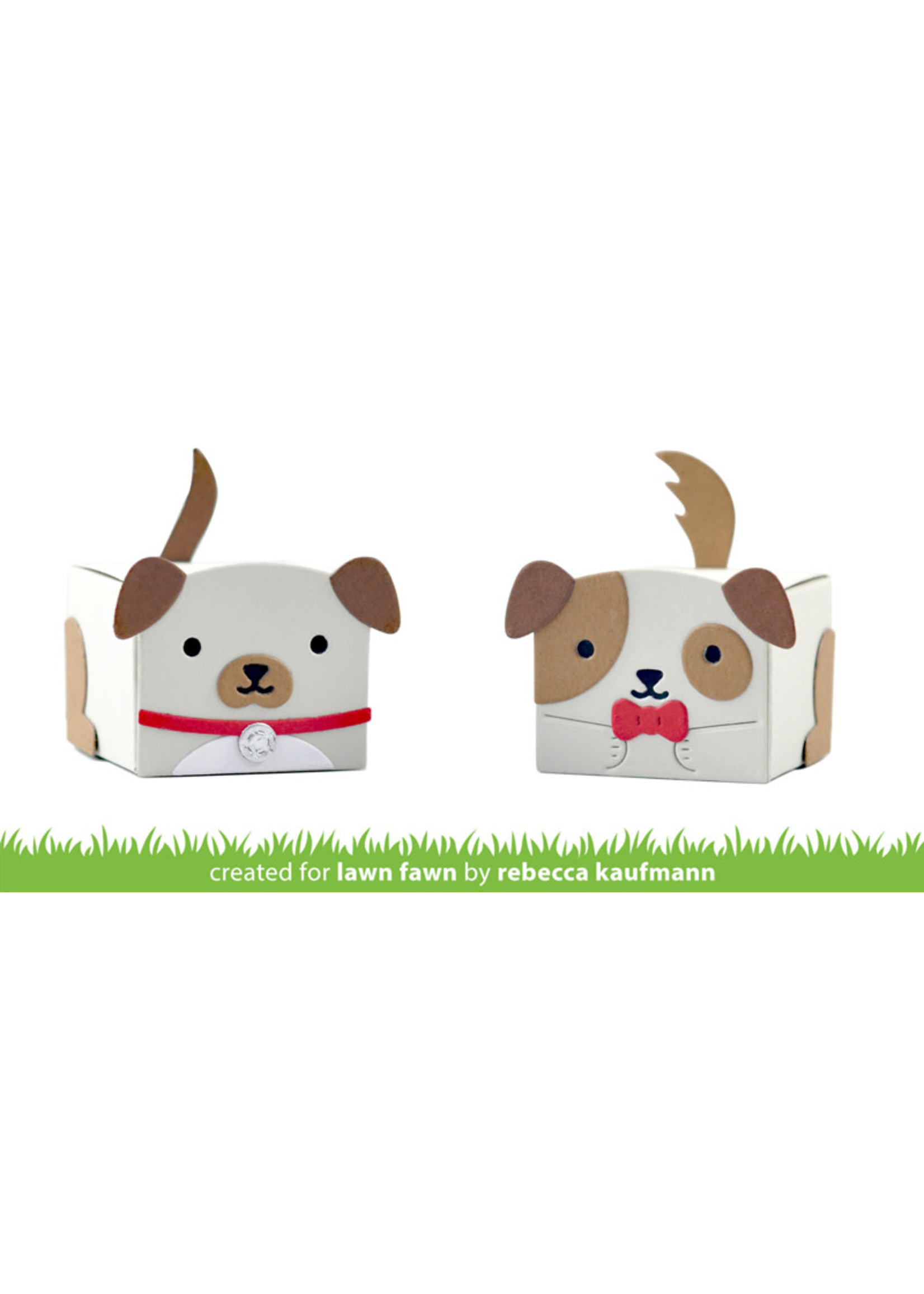 Lawn Fawn tiny gift box dog add-on die