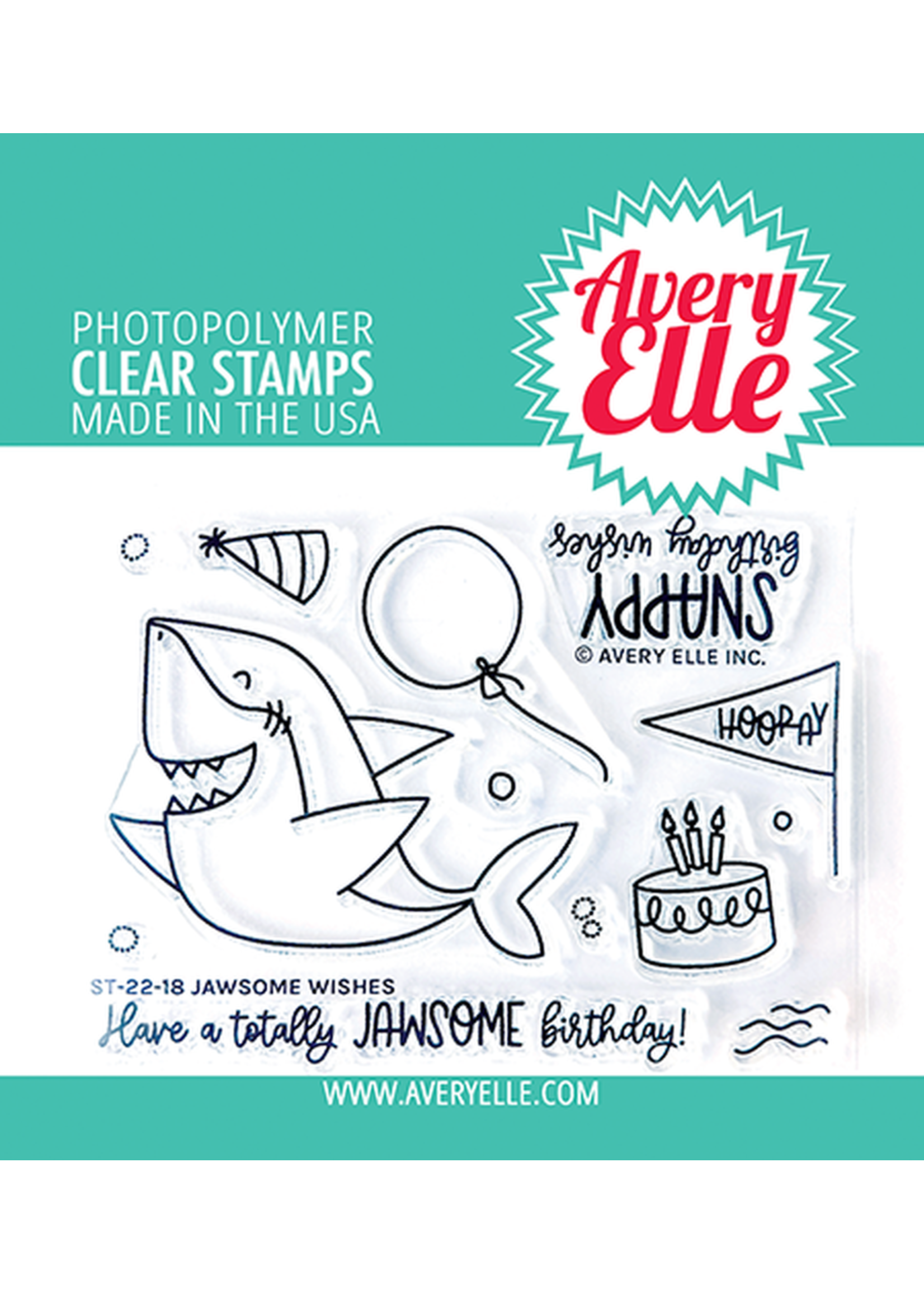 avery elle Jawsome Wishes Stamp