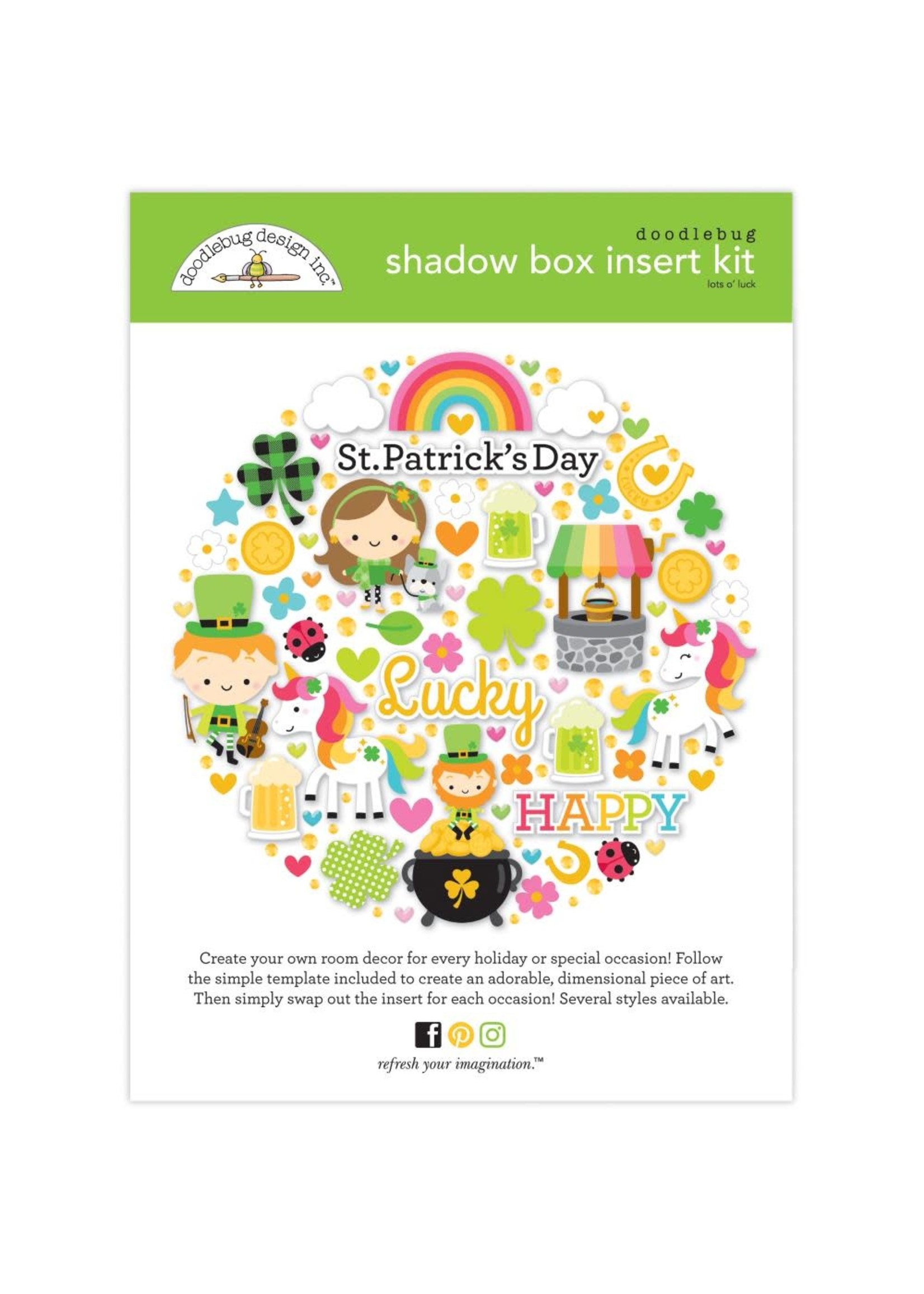 DOODLEBUG Lots o' Luck Shadow Box Insert Kit