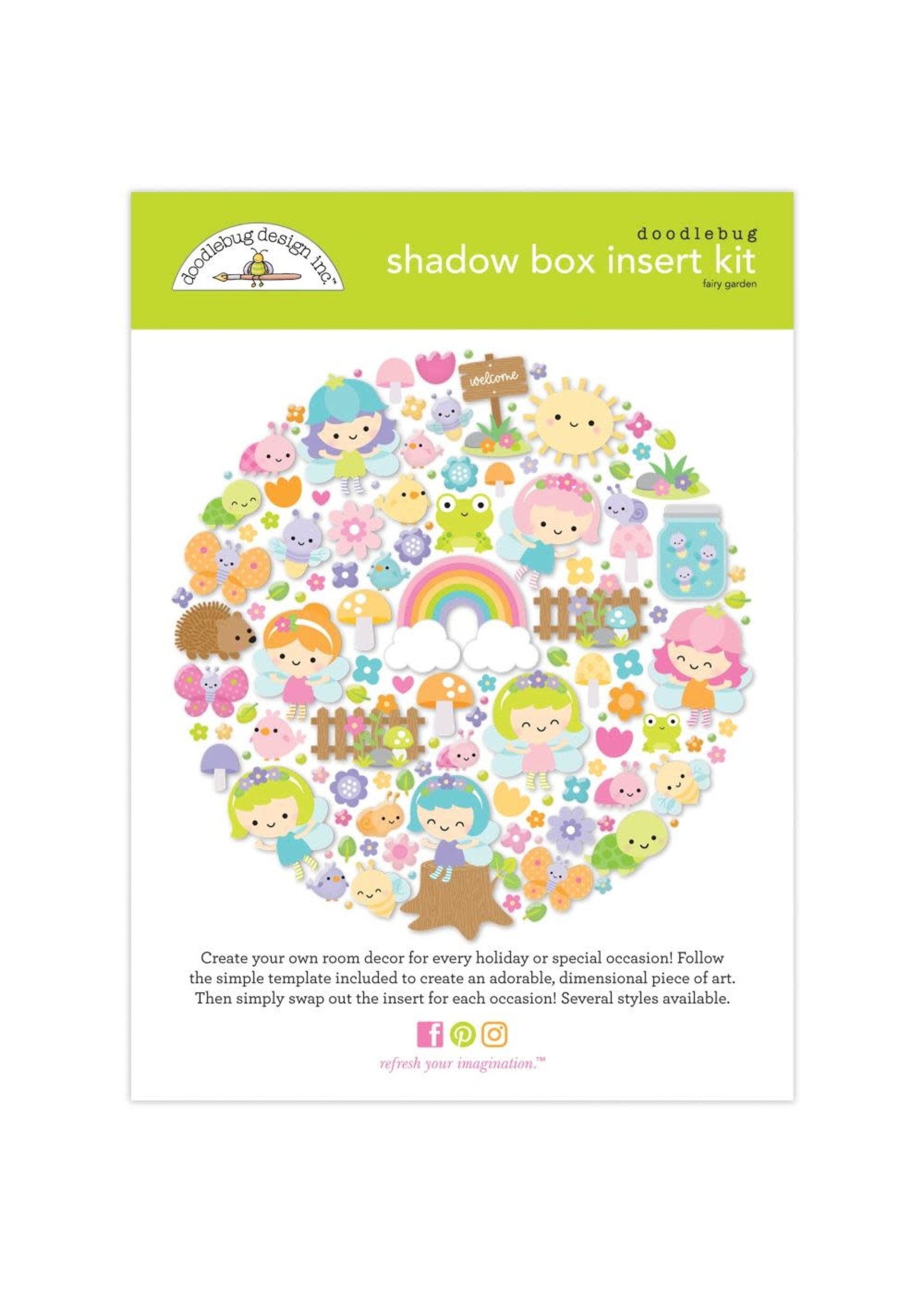 DOODLEBUG Fairy Garden Shadow Box Insert Kit