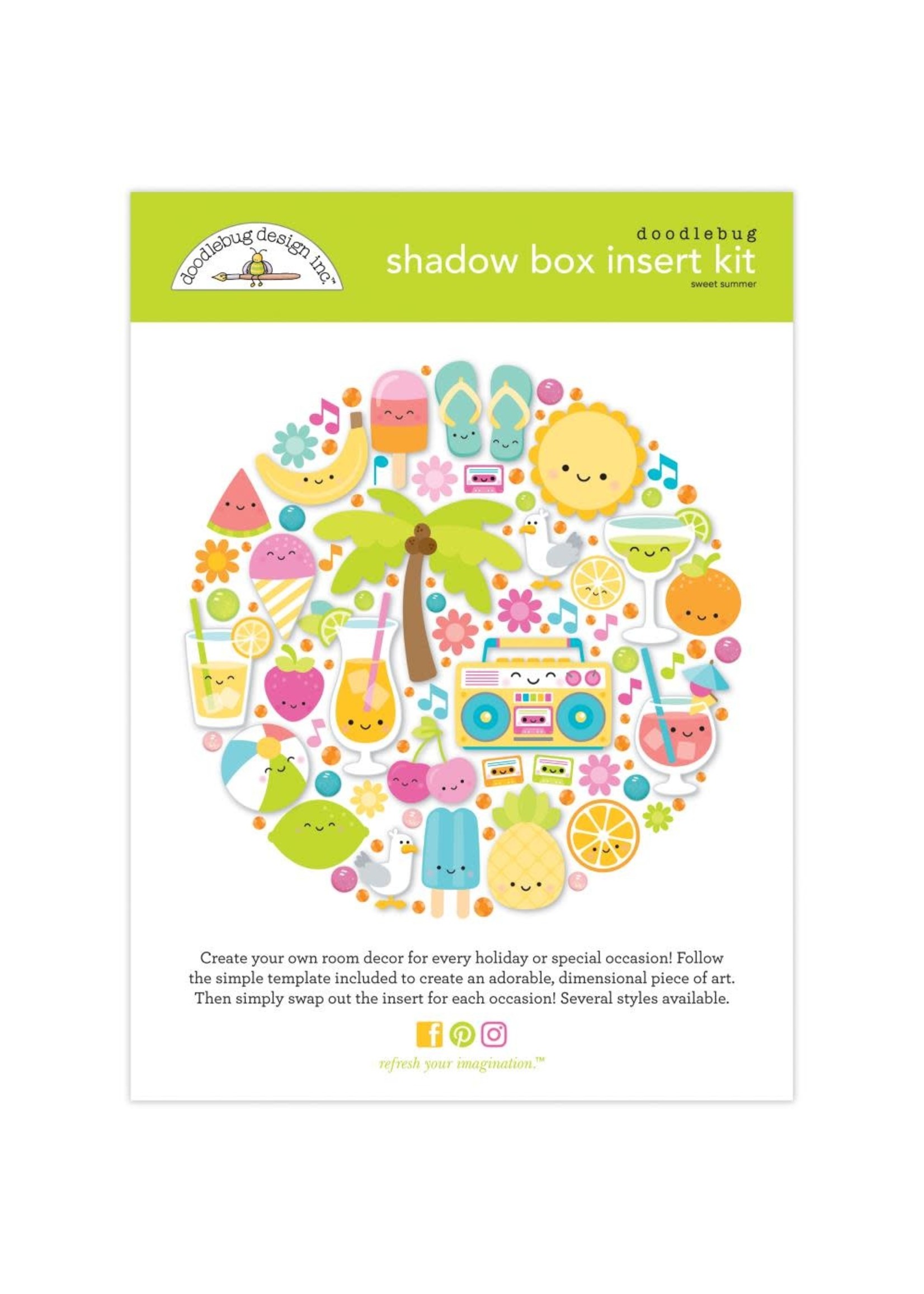 DOODLEBUG Sweet Summer Shadow Box Insert Kit