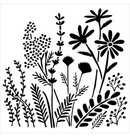 The Crafter's Workshop 6x6 Stencil Summer Meadow