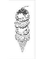 The Crafter's Workshop Slimline Stencil Ice Cream Cone