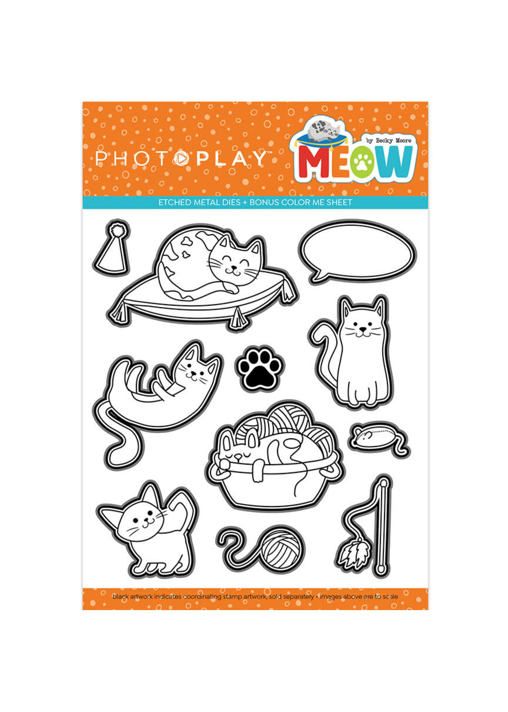 Photoplay Meow:  Meow Etched Dies