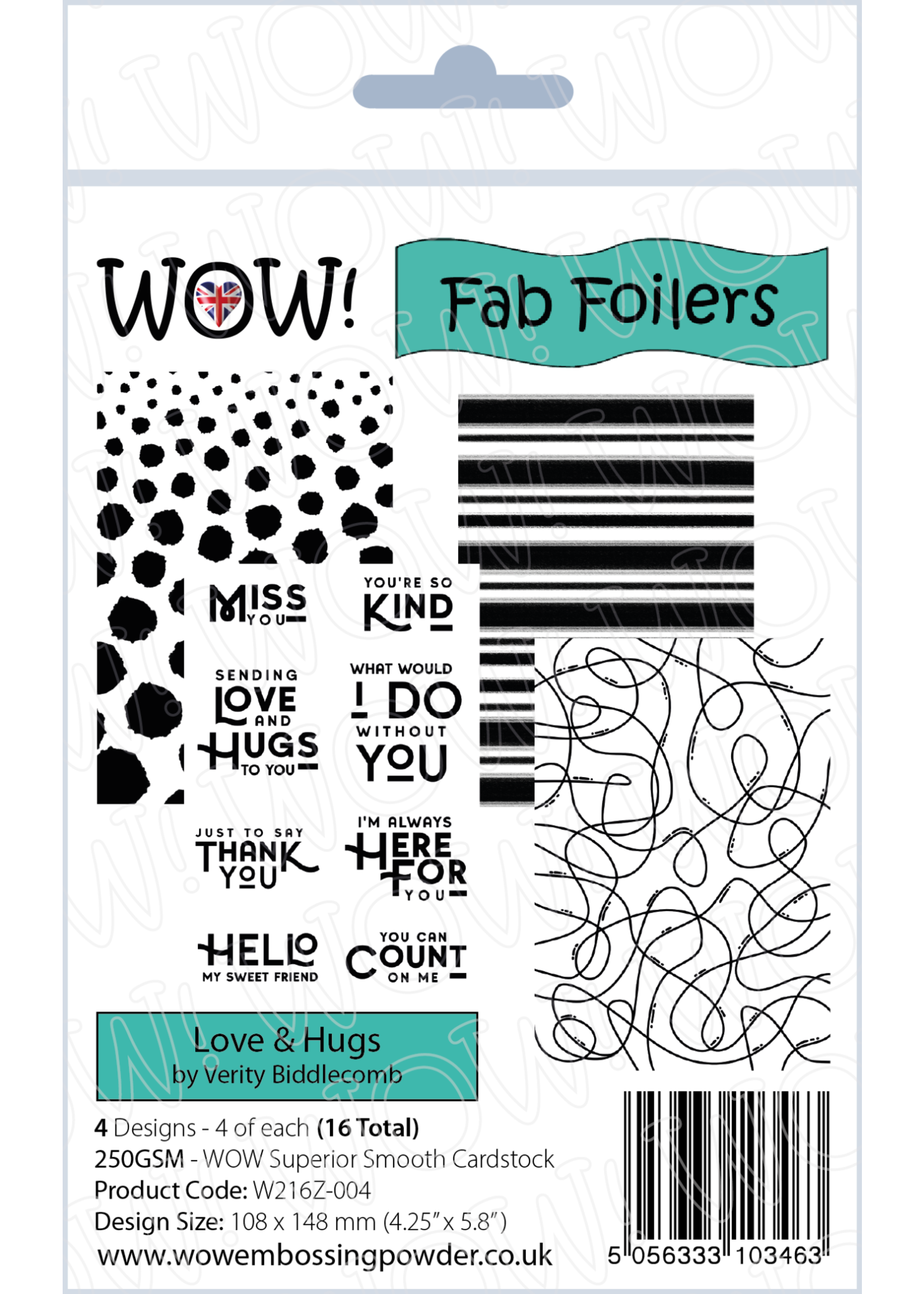 wow! Wow! Fab Foilers: Love & Hugs