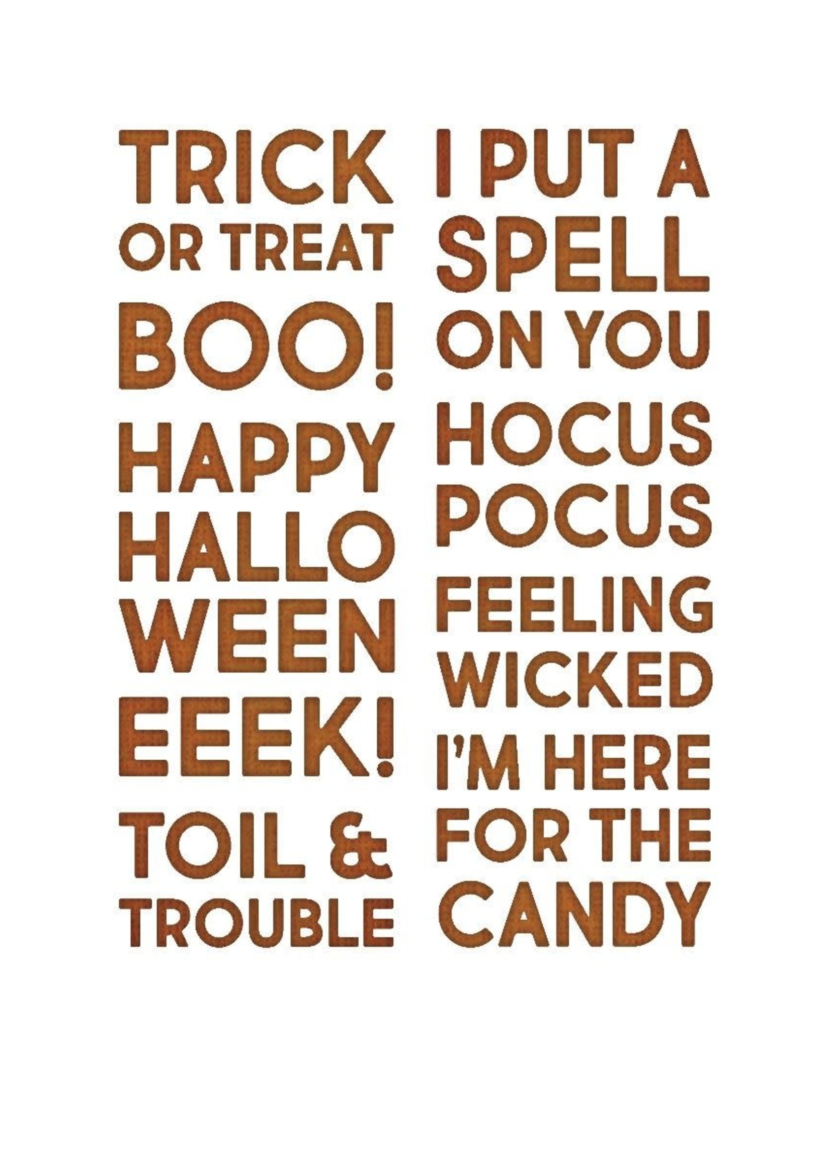 Sizzix Bold Text Halloween Thinlits Die