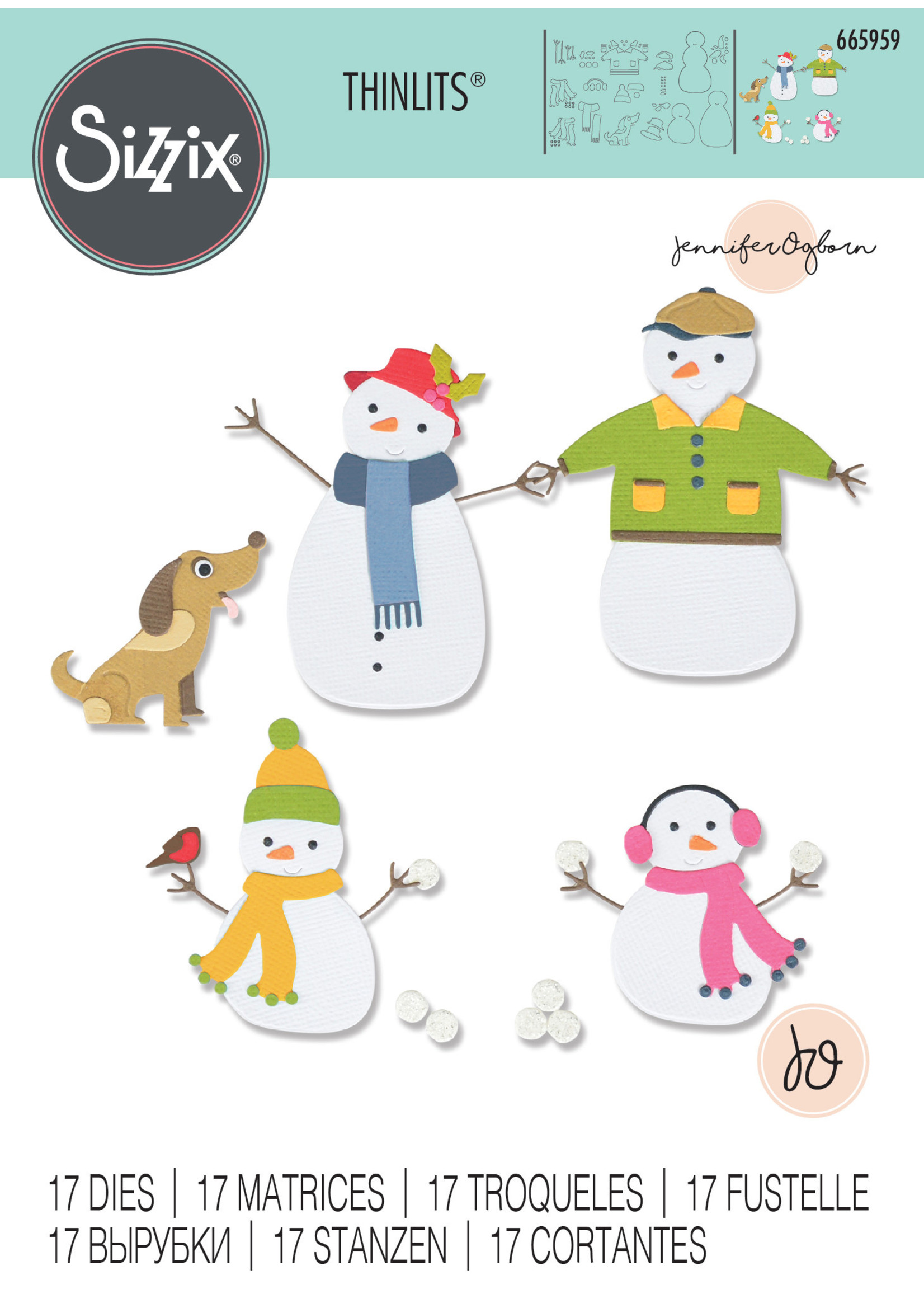 Sizzix Snow Family Thinlits Die