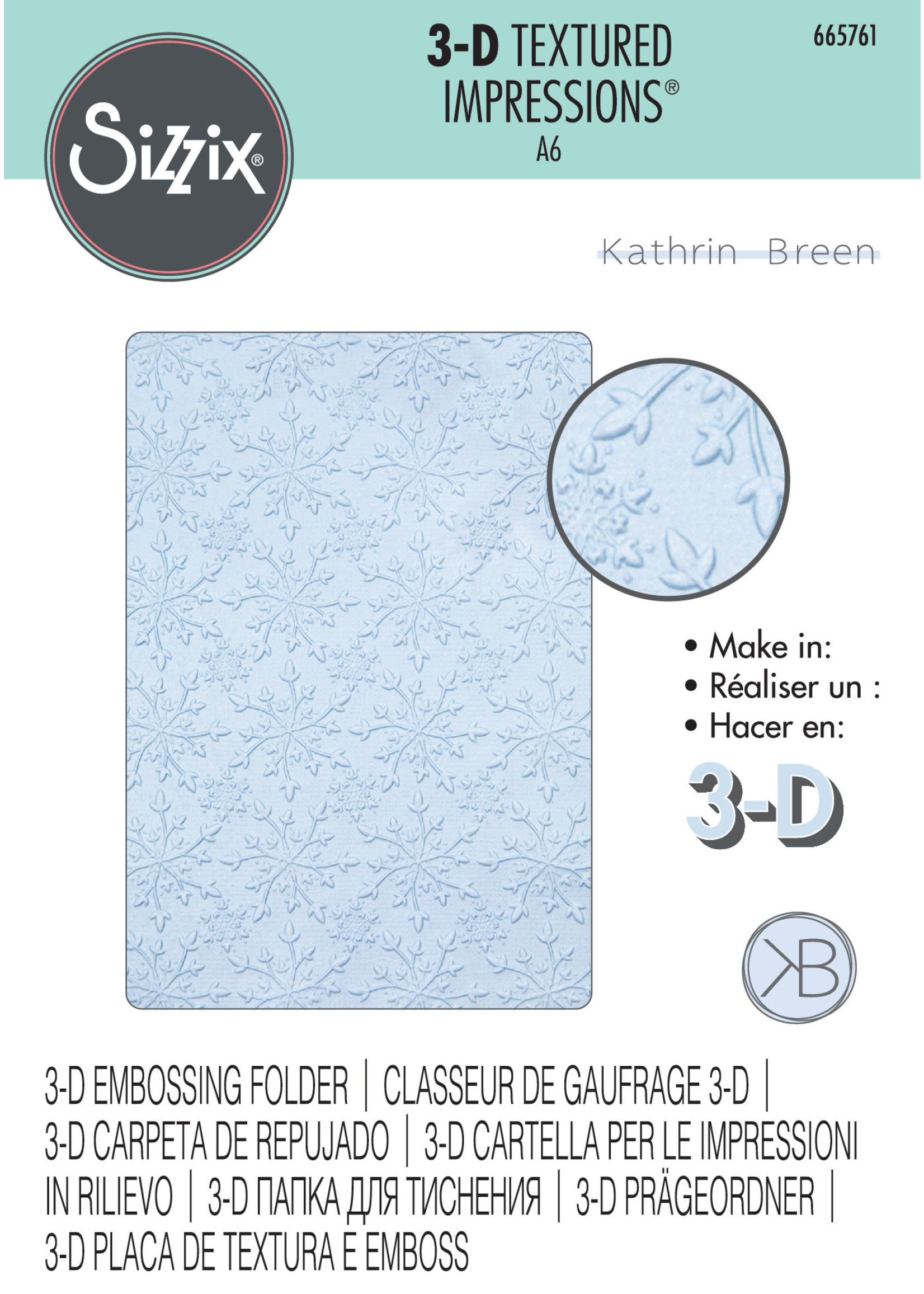 Sizzix Snowflakes #2 3-D Textured Impressions® Embossing Folder