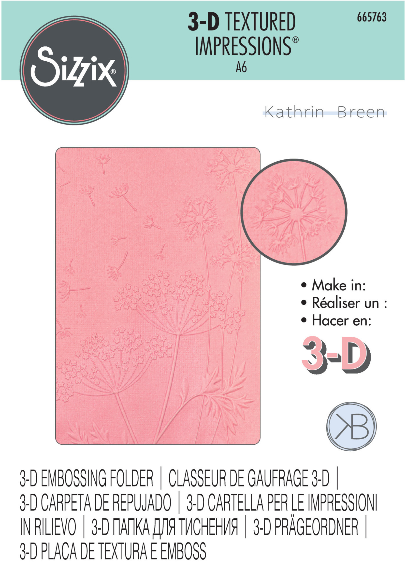 Sizzix Summer Wishes 3-D Textured Impressions® Embossing Folder