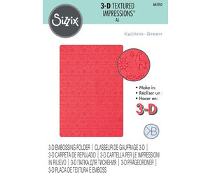 Sizzix 3-D Textured Impressions Embossing Folder, Multicolor