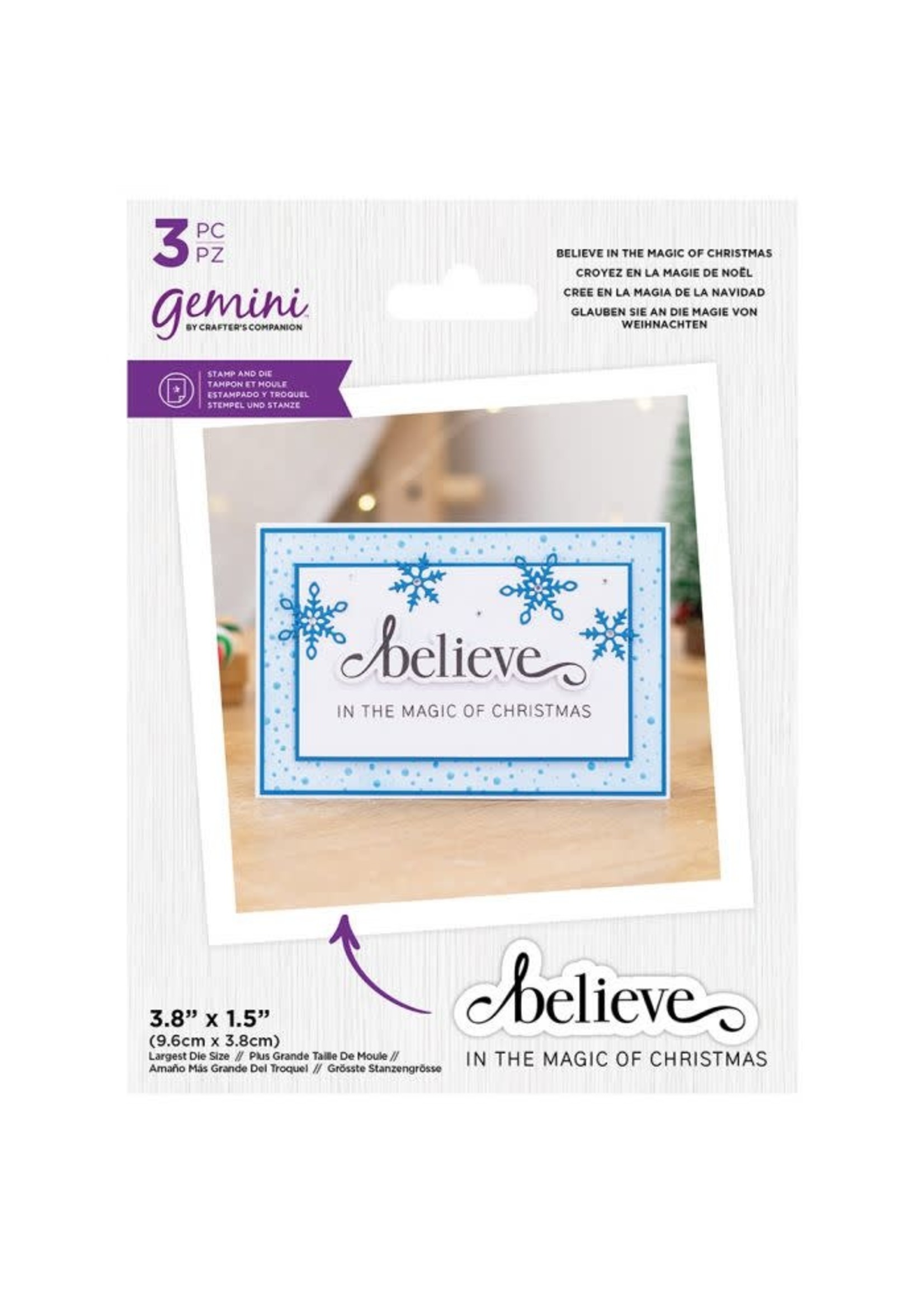 Crafter's Companion Believe in the Magic of Christmas Stamp & Die