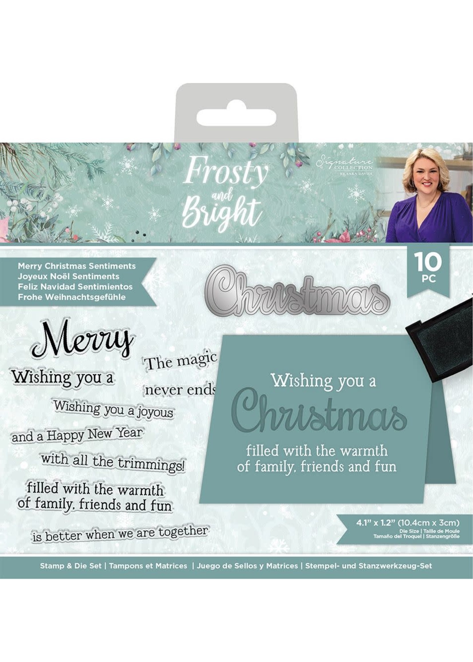 Crafter's Companion Merry Christmas Sentiments Stamp & Die