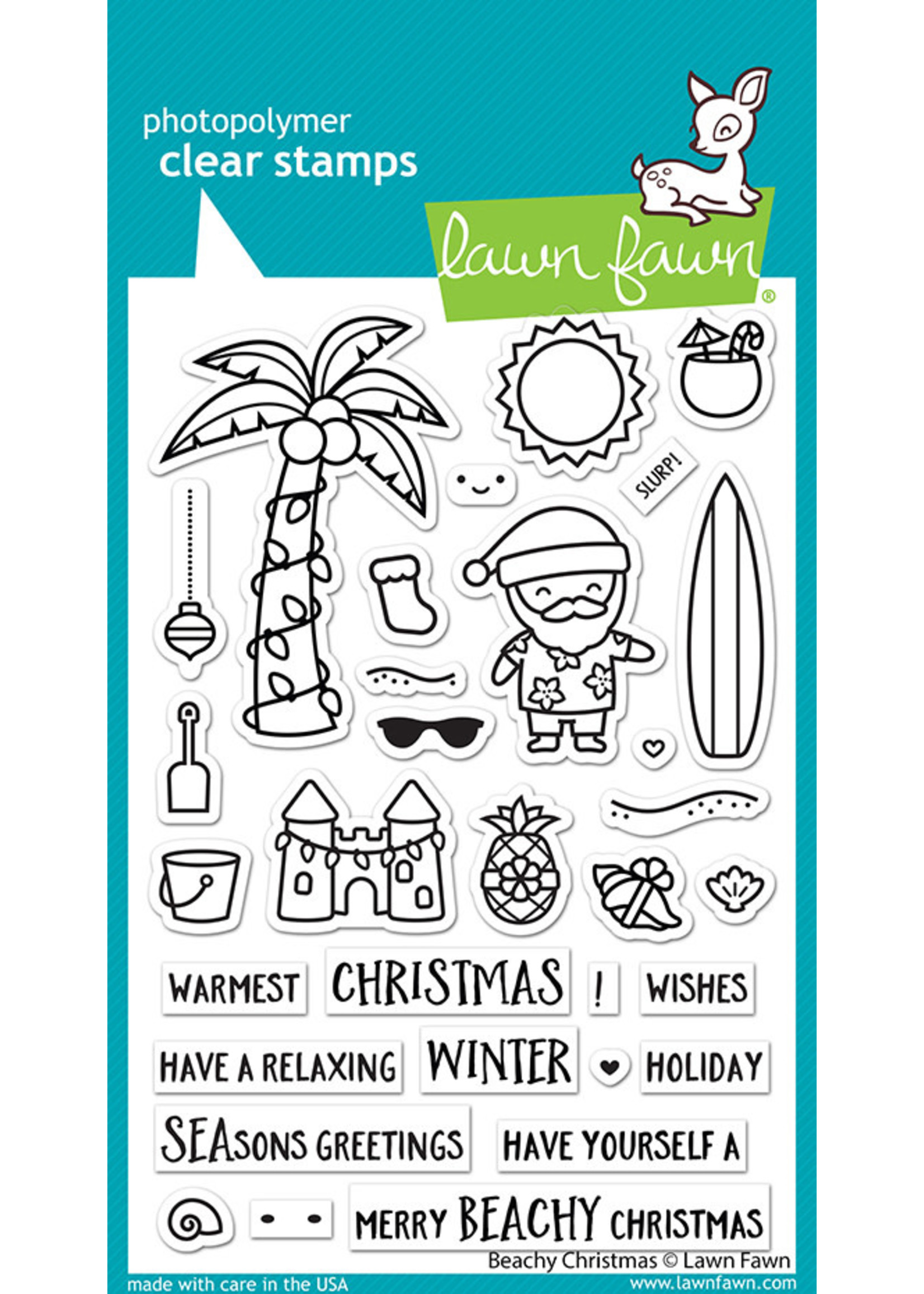 Lawn Fawn beachy christmas stamp