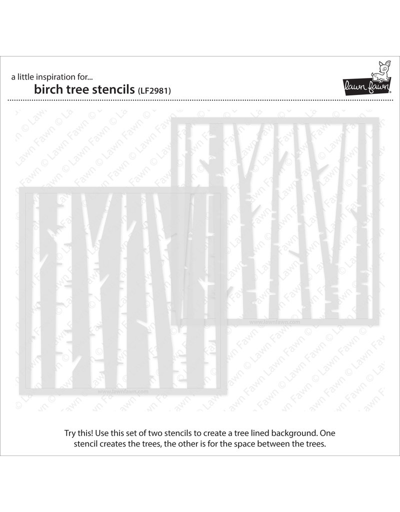lawn fawn birch tree stencils Creative Escape