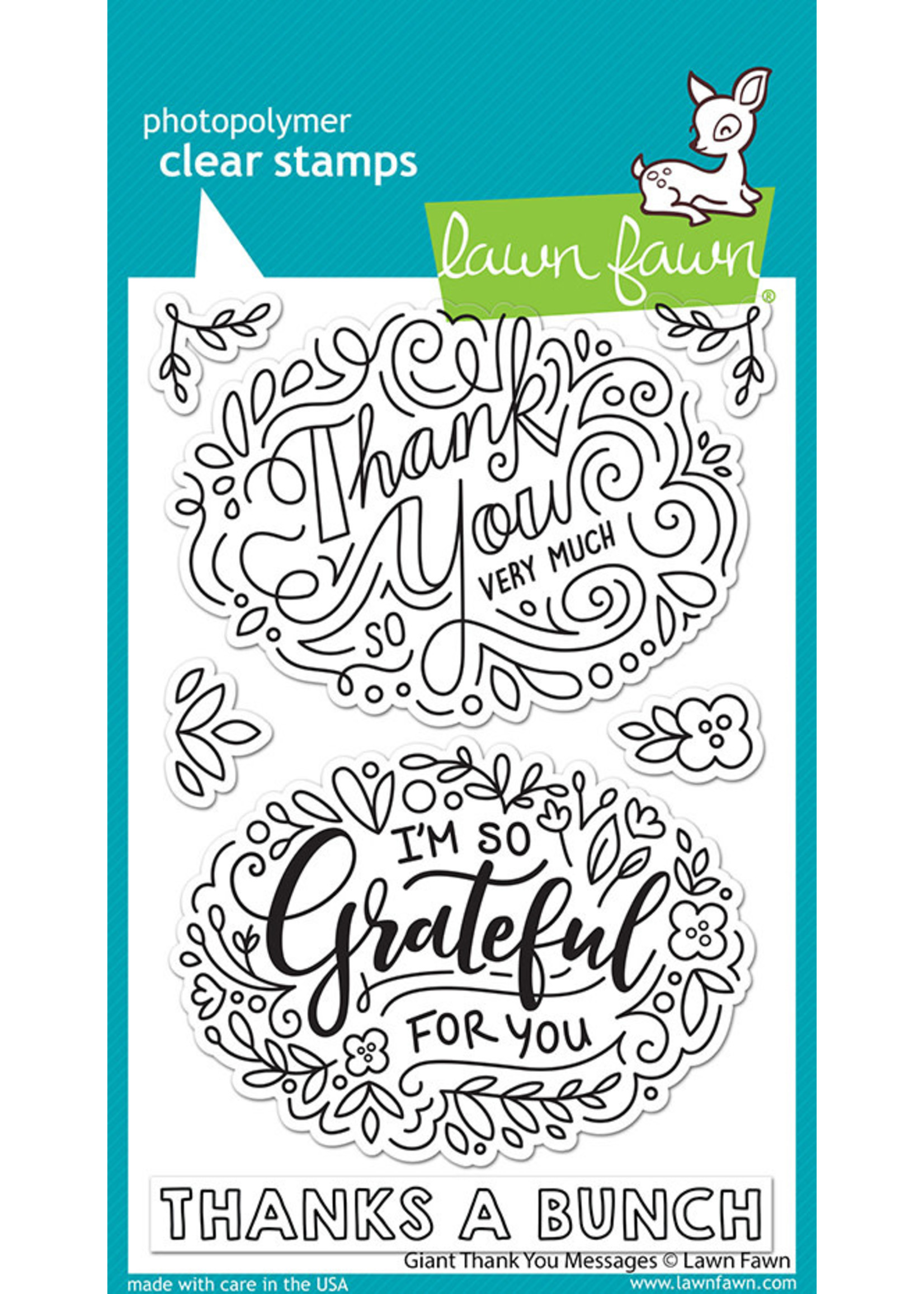 Lawn Fawn giant thank you messages stamp