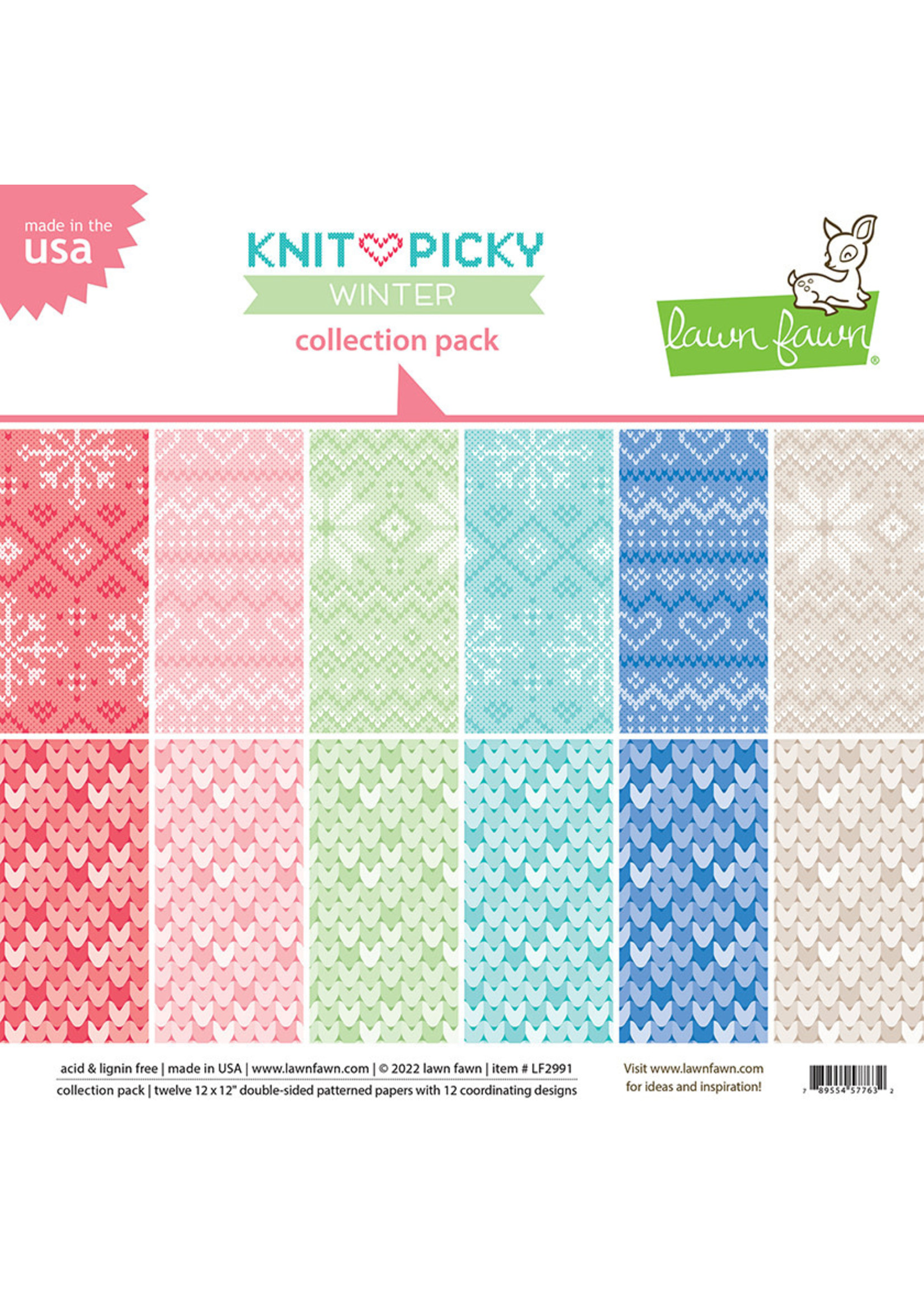 Lawn Fawn knit picky winter collection pack