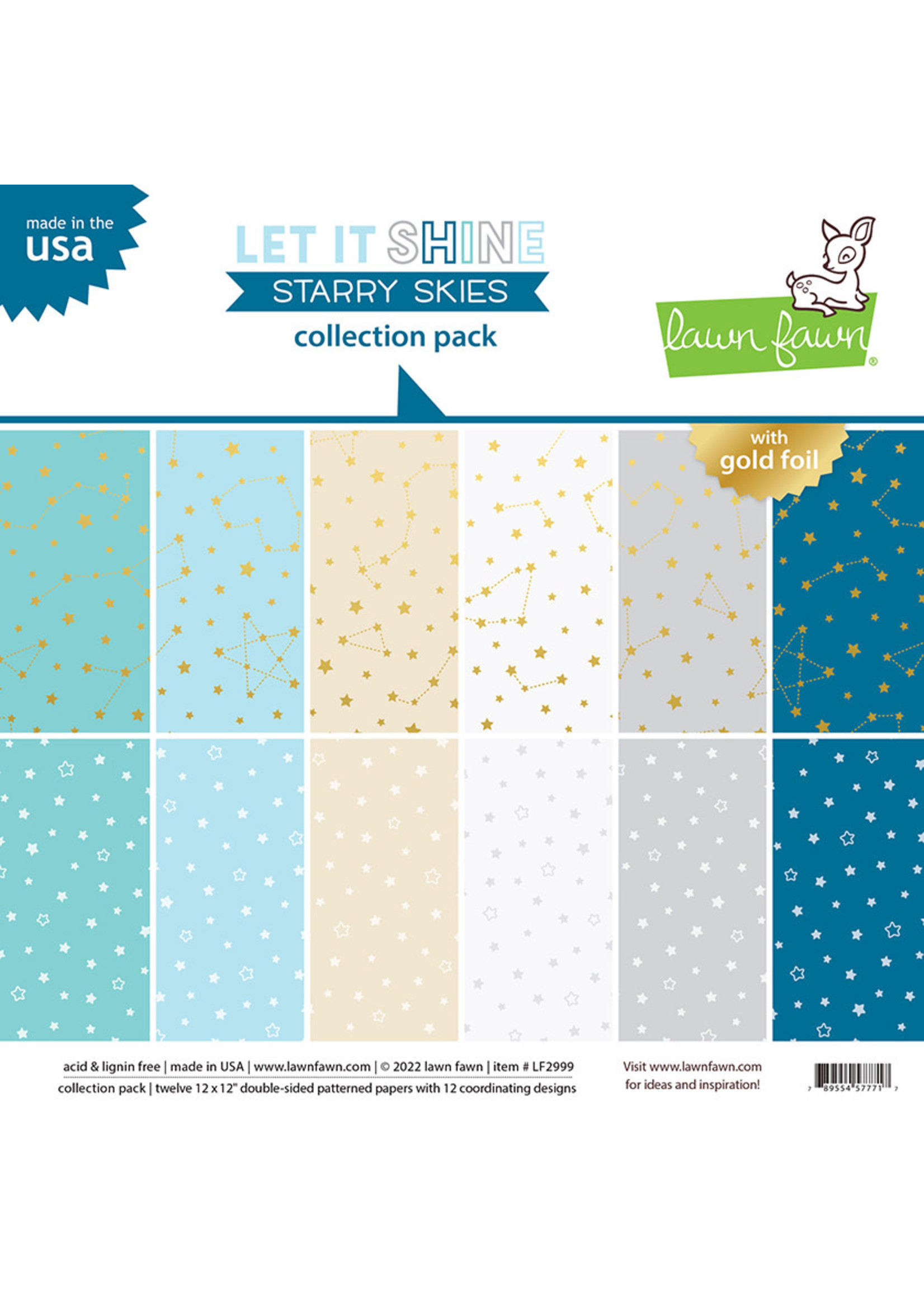 Lawn Fawn let it shine starry skies collection pack