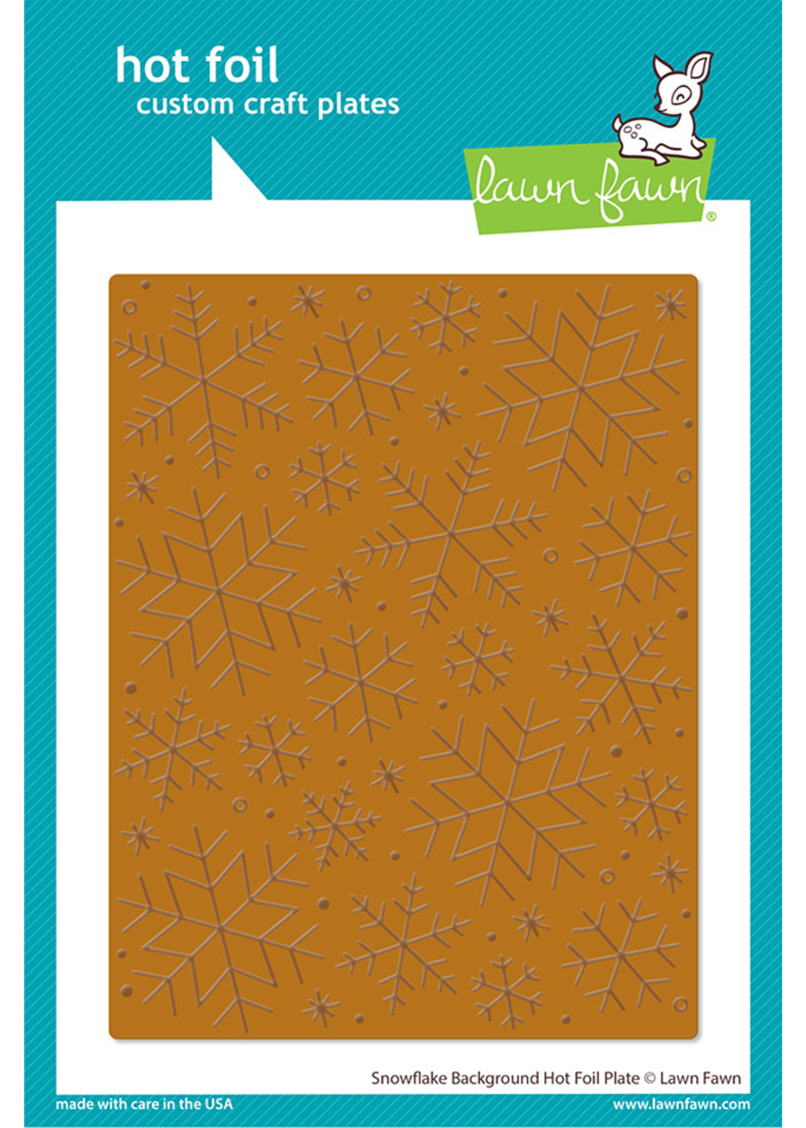 Lawn Fawn snowflake background hot foil plate