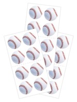 paper house Baseballs 2x4 stickers