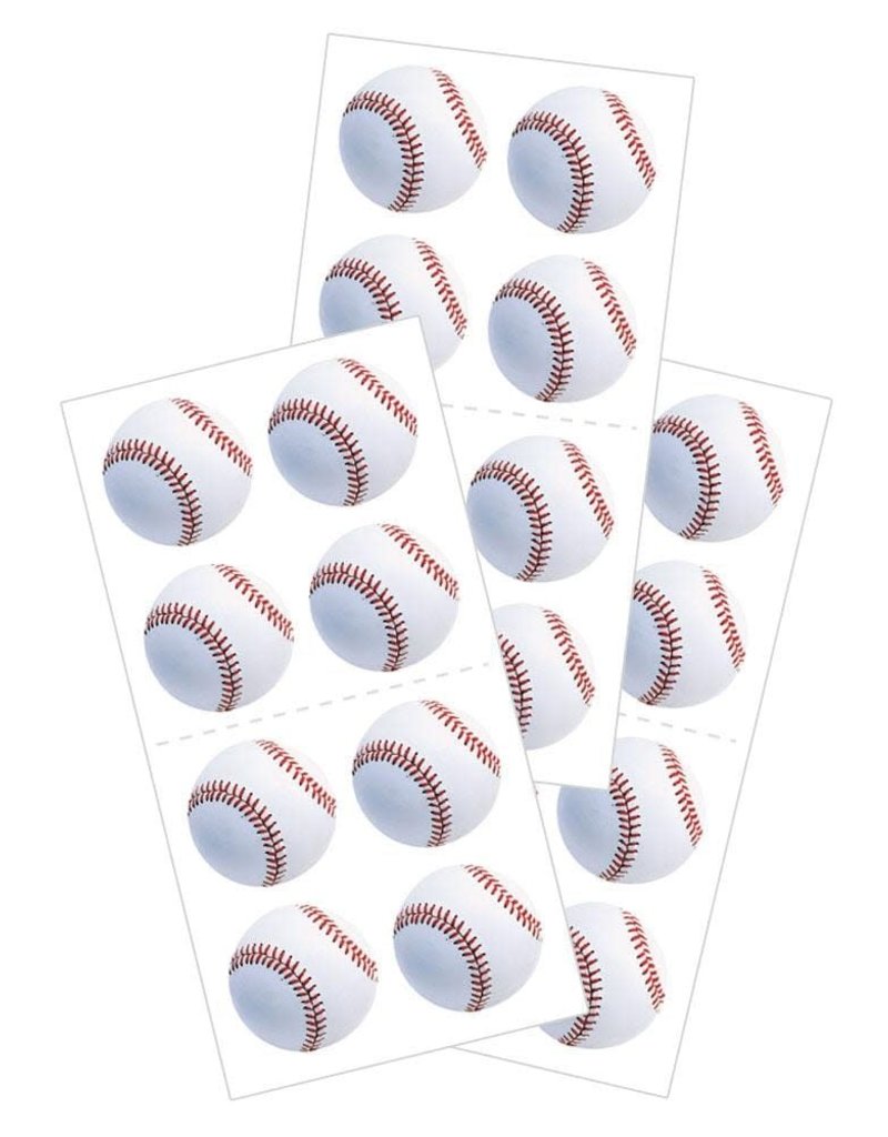 paper house Baseballs 2x4 stickers