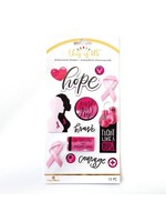 paper house Breast Cancer dimensional stickers