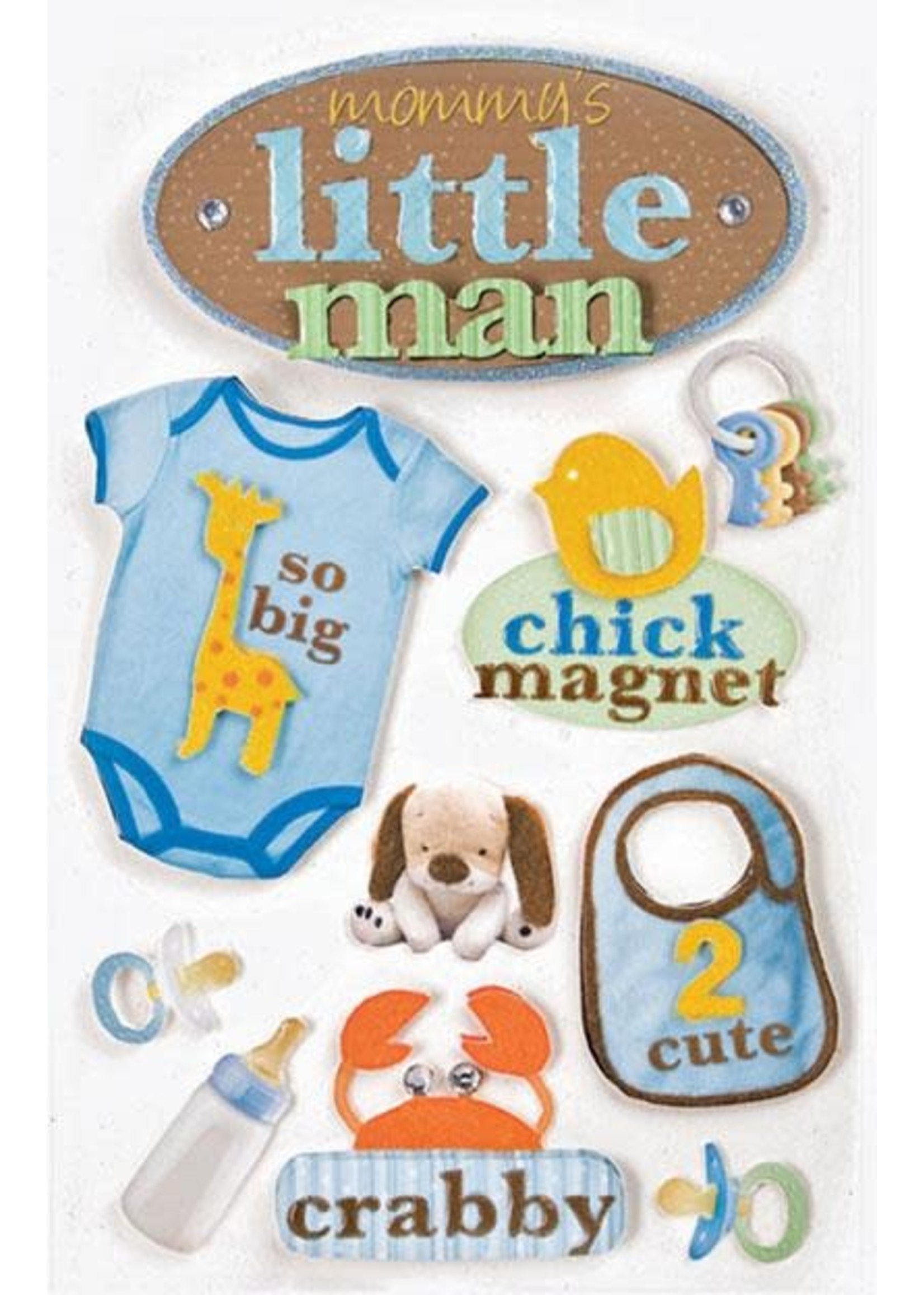 paper house Mommy's Little Man stickers