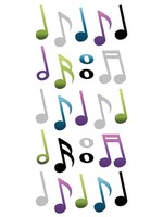 paper house Musical Notes puffy stickers
