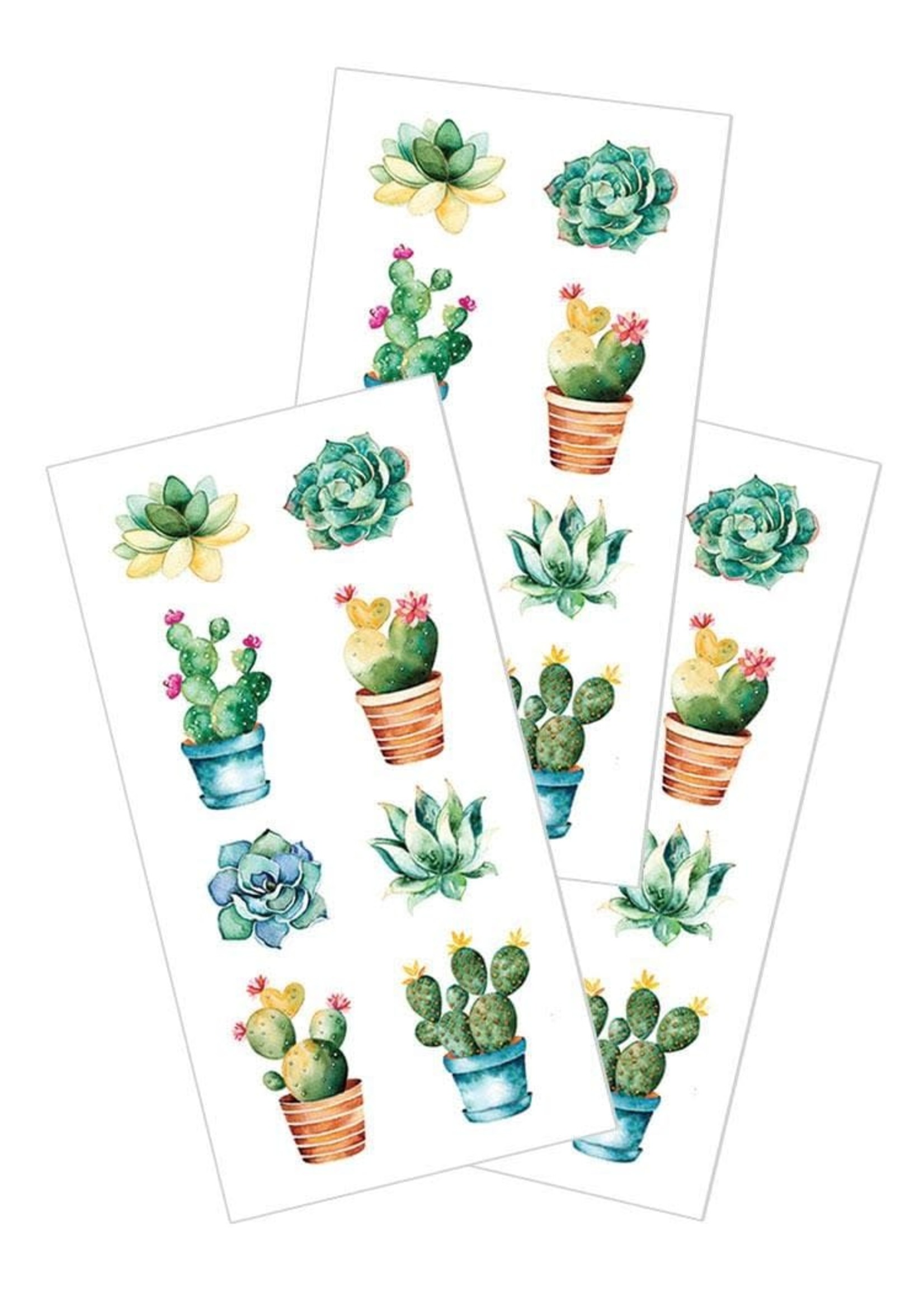 paper house Succulents 2x4 stickers
