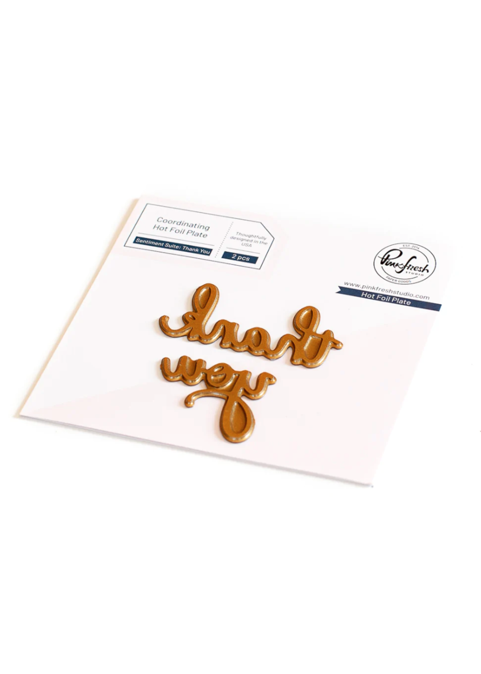 PinkFresh Studios Sentiment Suite: Thank You Hot Foil Die