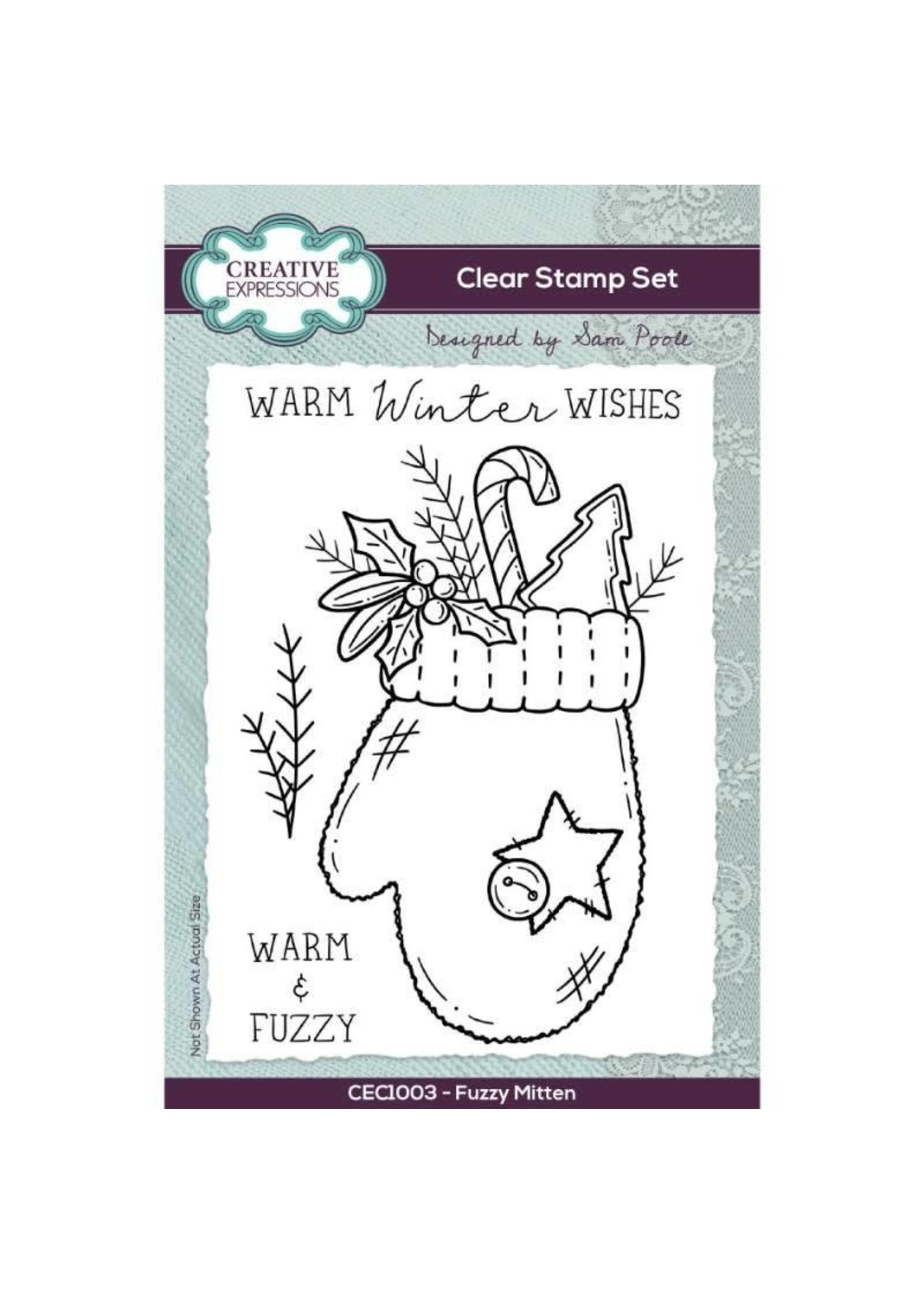 Creative Expressions Fuzzy Mittens Stamp