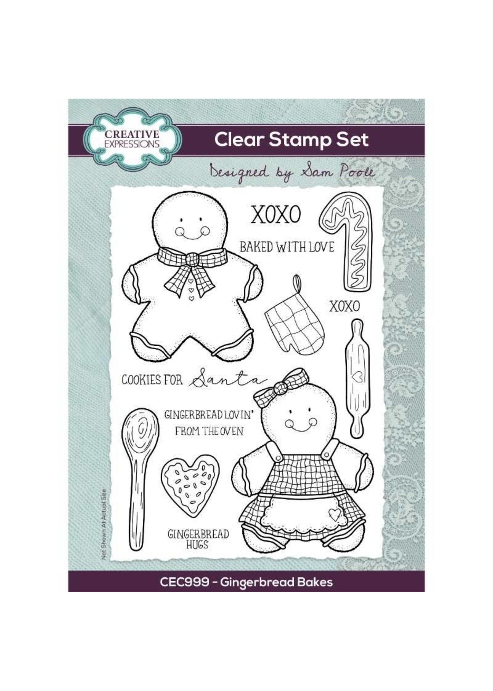 Creative Expressions Gingerbread Bakes Stamp