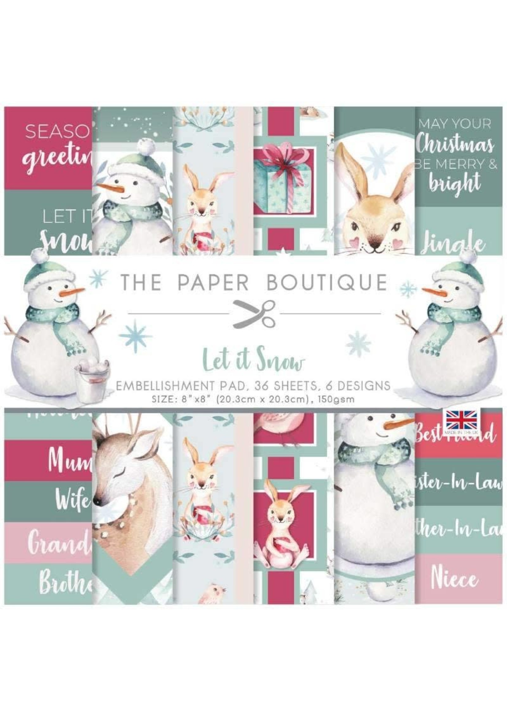 The Paper Boutique Let it Snow Embellishment Pad