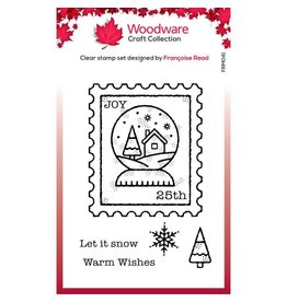 Woodware Snow Globe Stamp Stamp