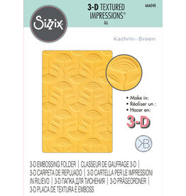 sizzix Sizzix® 3-D Textured Impressions® Embossing Folder - Quirky Florals by Kath Breen